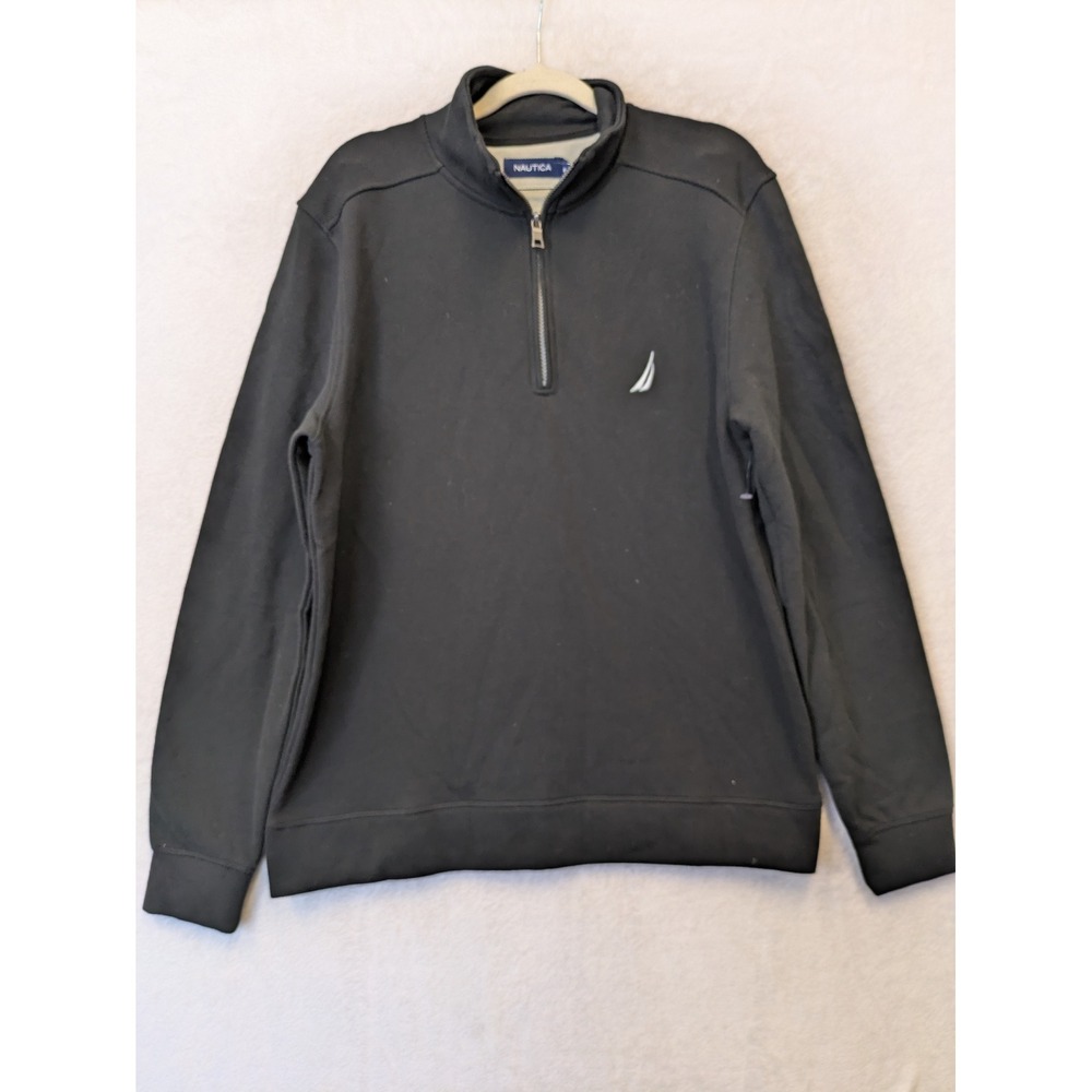 Nautica Mens Quarter Zip Pullover Soft Touch Fleece Sweatshirt Size M